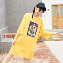 Casual dress women clothes shift t-shirt mini dress women